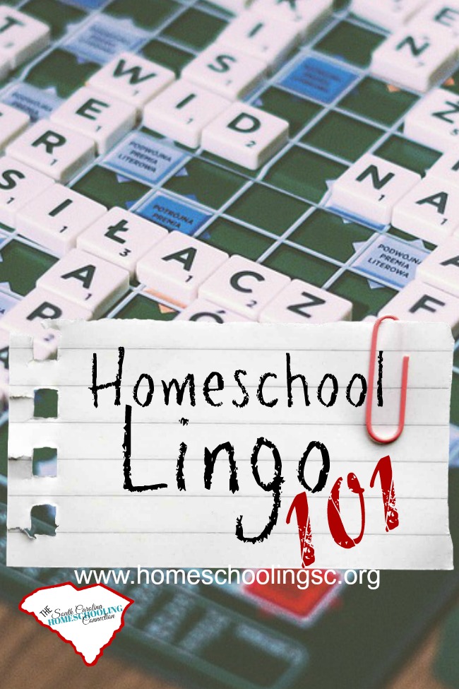 In South Carolina, we have our own homeschool lingo. Whether you're just getting starter or you're new to the state, you'll need to learn the jargon. This little glossary of terms can help cut through the homeschool lingo and find your way.