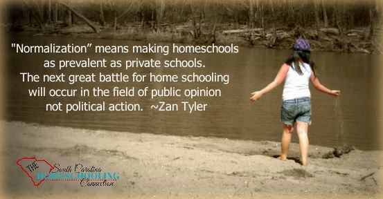 "Normalization" means making homeschools as prevalent as private school. The next great battle for home schooling will occur in the field of public opinion, not political action. 