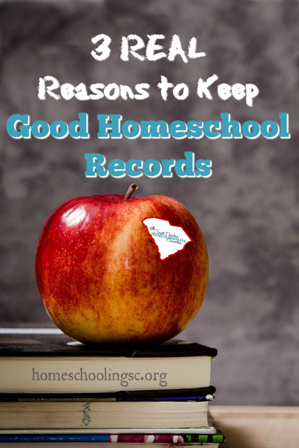 You should keep good homeschool records. Not because the law requires you to do it. Ok, yeah. Here in South Carolina, the law does require you to maintain good homeschool records. But, that's not the reason you should.