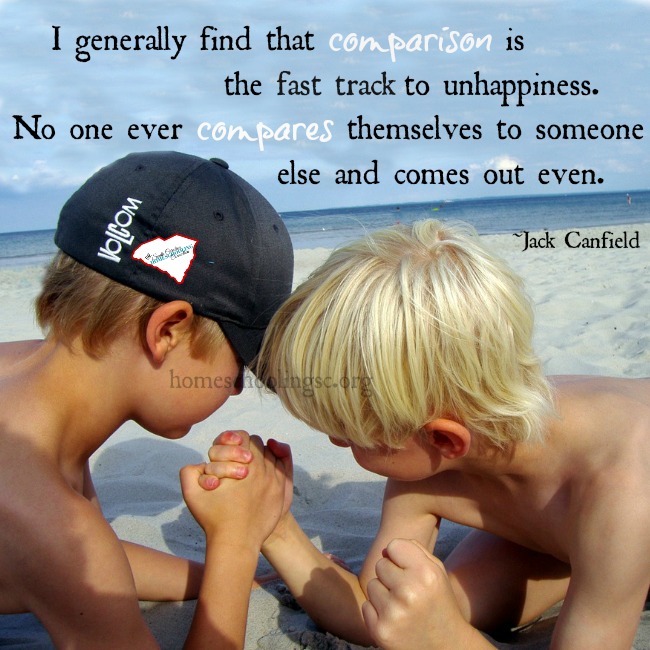 Children compare themselves to others. Siblings, cousins, friends. They're checking to see how they measure up.