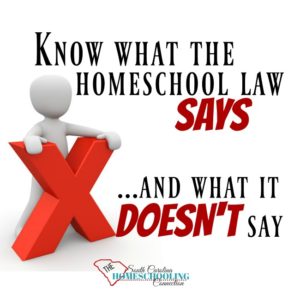 Homeschool Law in South Carolina