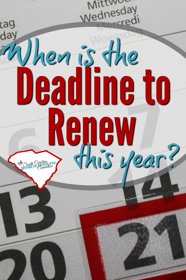 You’re required to register your homeschool each year. It doesn't specify a date to register though. The implication is by the time school starts in your district—where you would be compelled to attend.