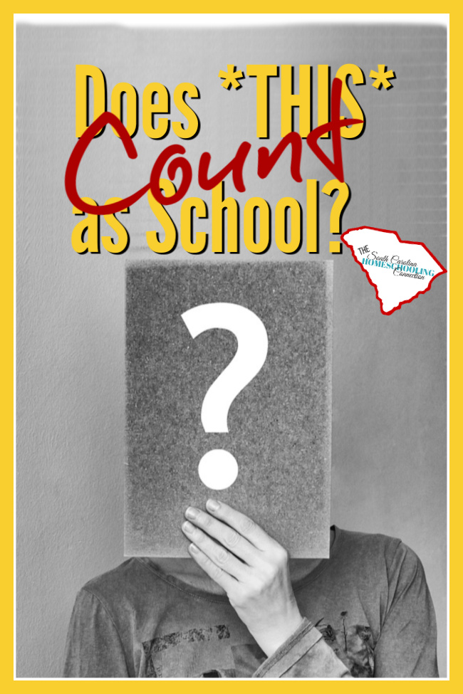 What "counts" as school? If it counts, does is count a whole day...or just half a day? Does *THIS* count?