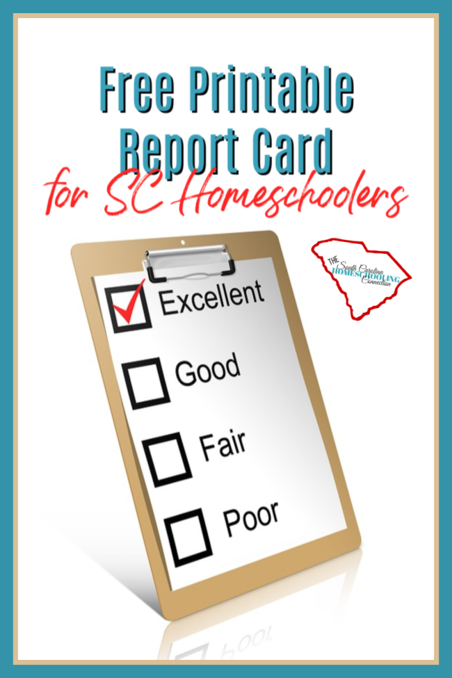 This free printable report card is especially for 3rd Option homeschoolers in South Carolina. This form is for your personal use.