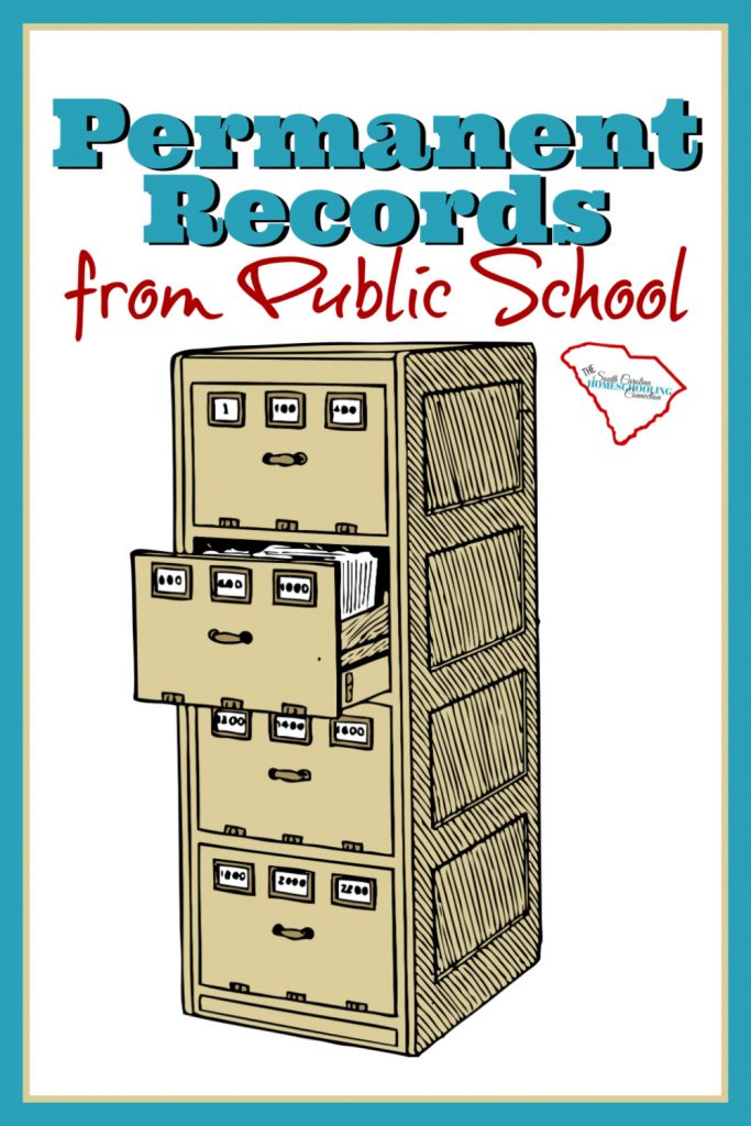 File cabinet. Public school Permanent Records 