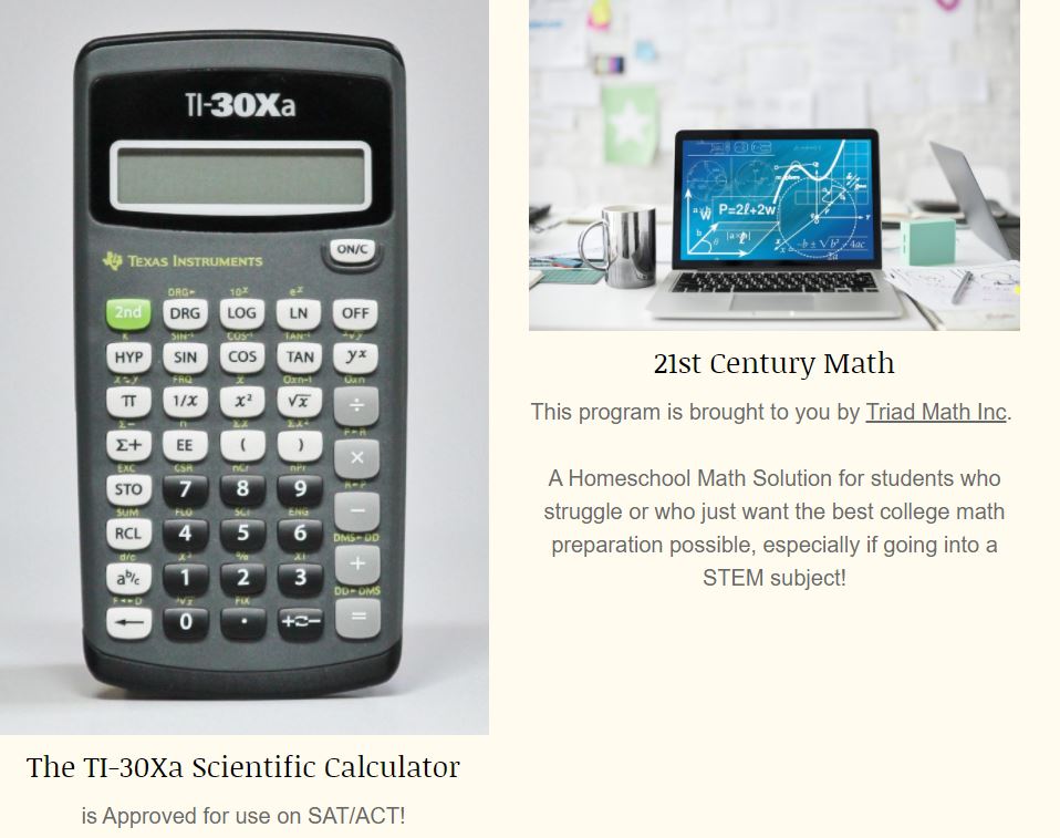 The Math Triad The South Carolina Homeschooling Connection