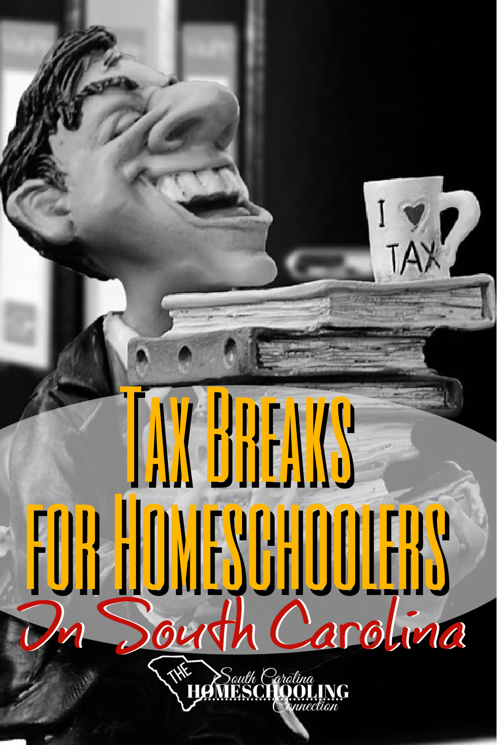 Figurine laughing. Tax Breaks for Homeschoolers in SC